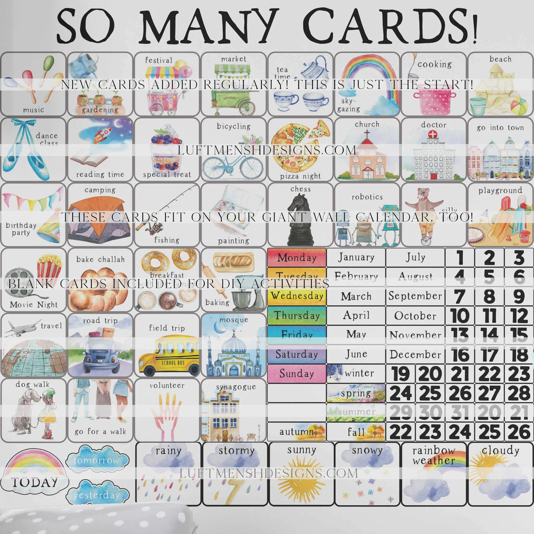 Weekly Visual Calendar / Routine Chart