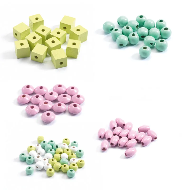 Wooden Beads | Leaves and Flowers