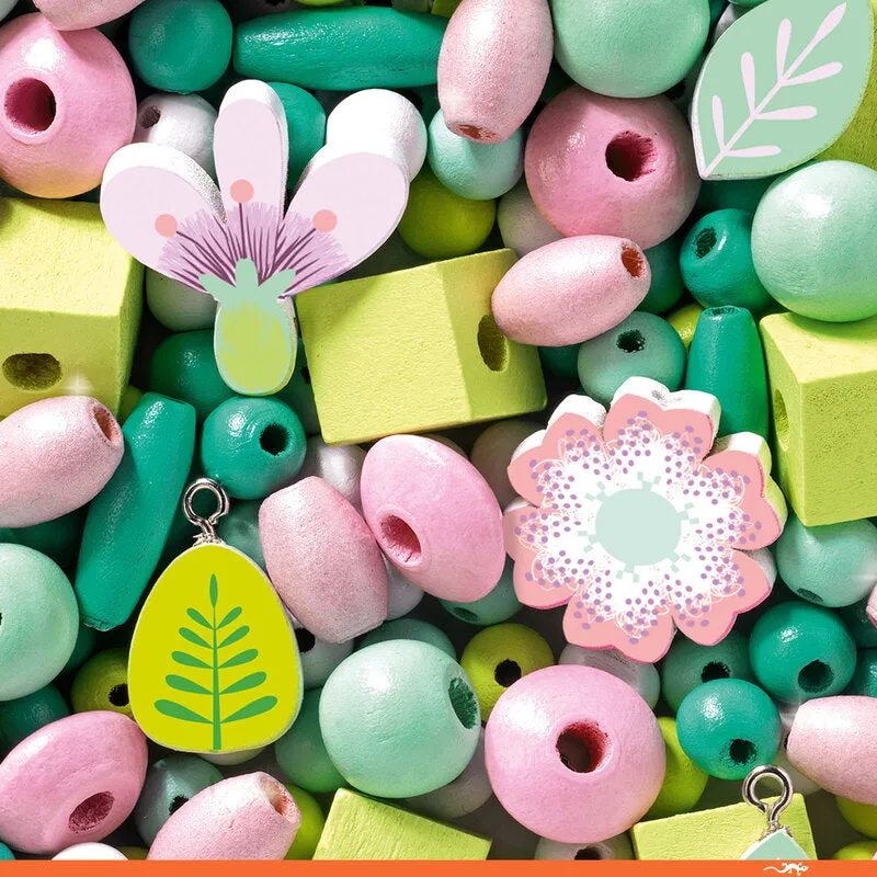 Wooden Beads | Leaves and Flowers