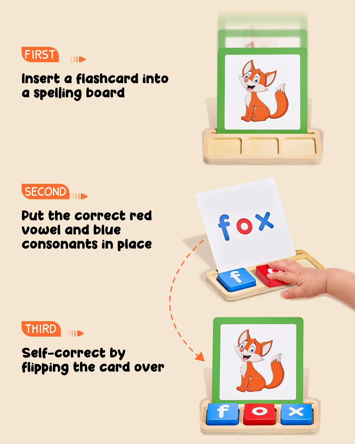 Wooden Short Vowel Reading Letters Sorting Spelling Games