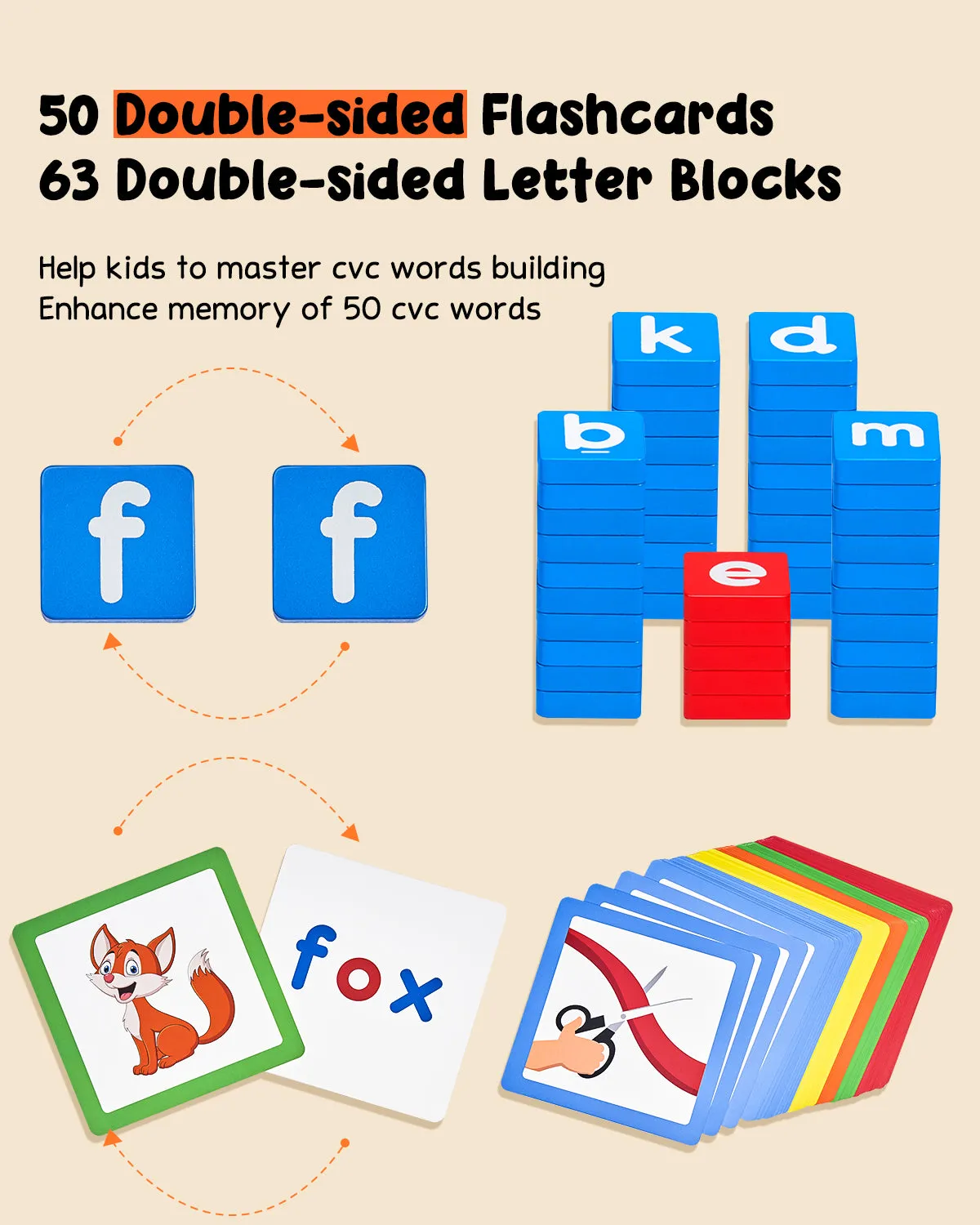 Wooden Short Vowel Reading Letters Sorting Spelling Games