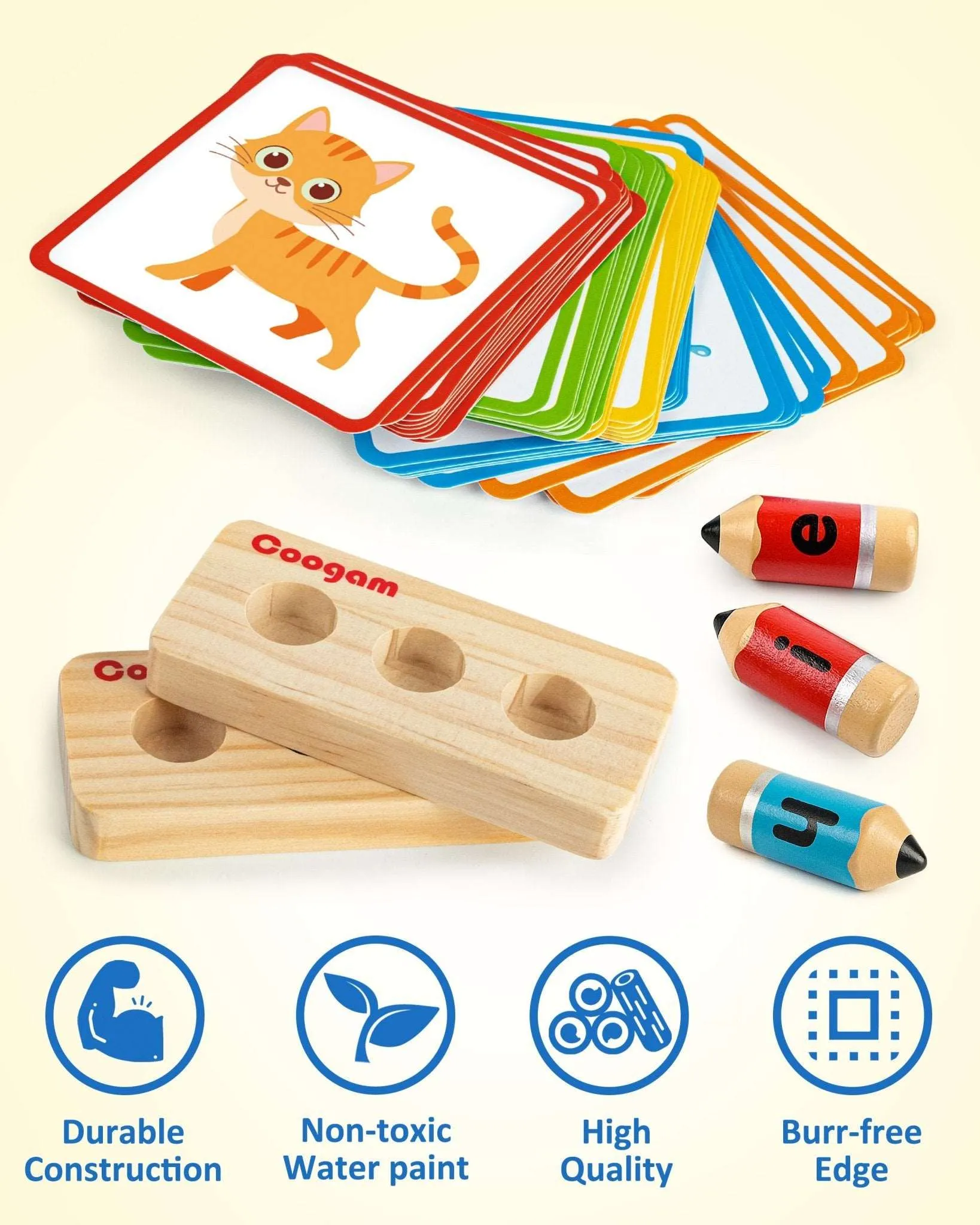 Wooden Short Vowel Spelling Games