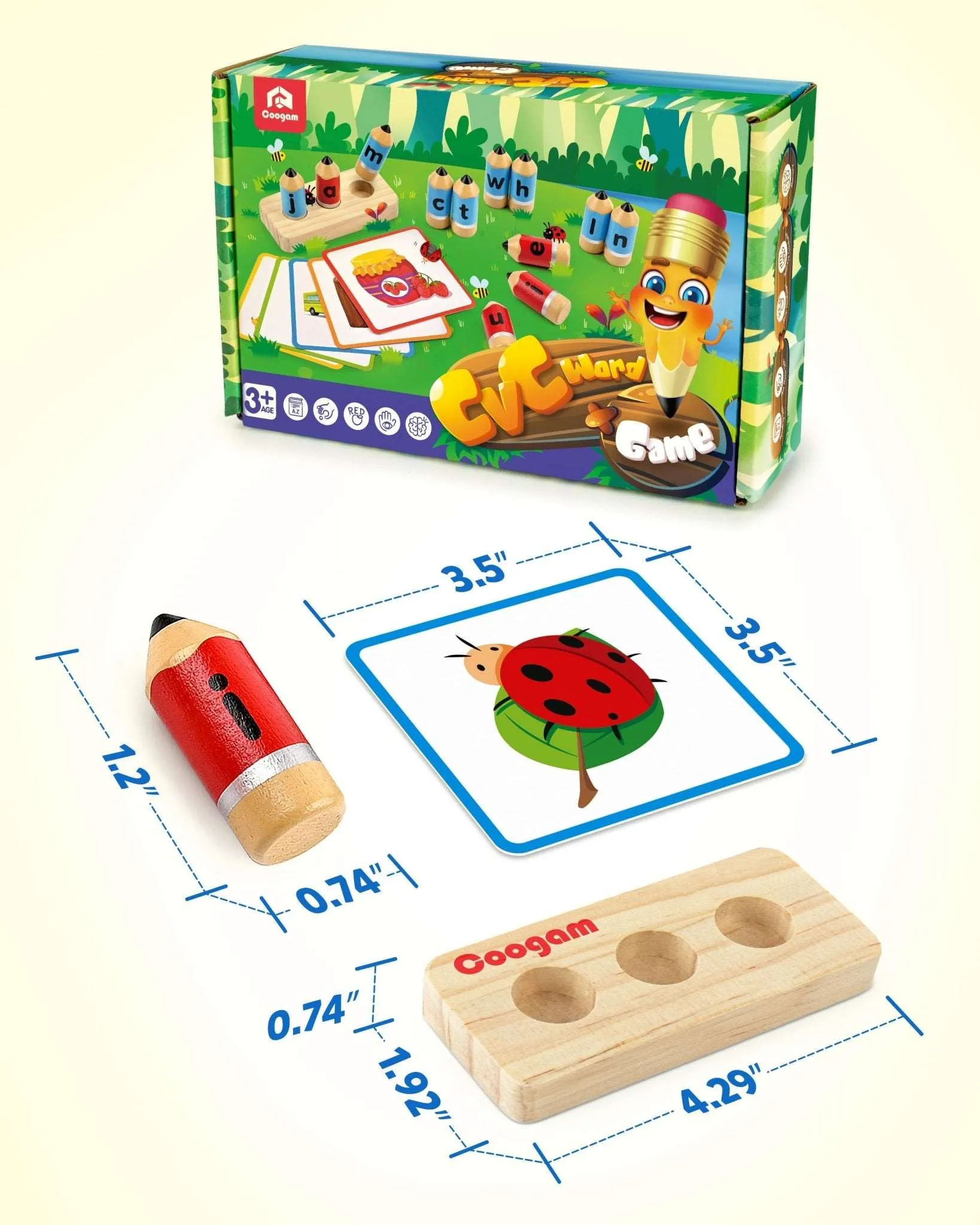Wooden Short Vowel Spelling Games