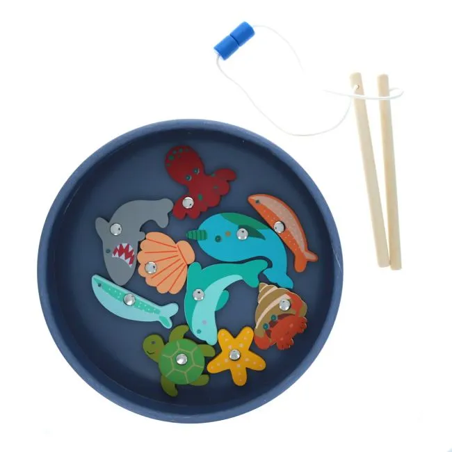 Wooden Toy - Magnetic Fishing Game