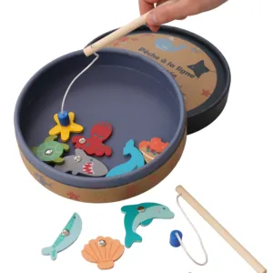 Wooden Toy - Magnetic Fishing Game