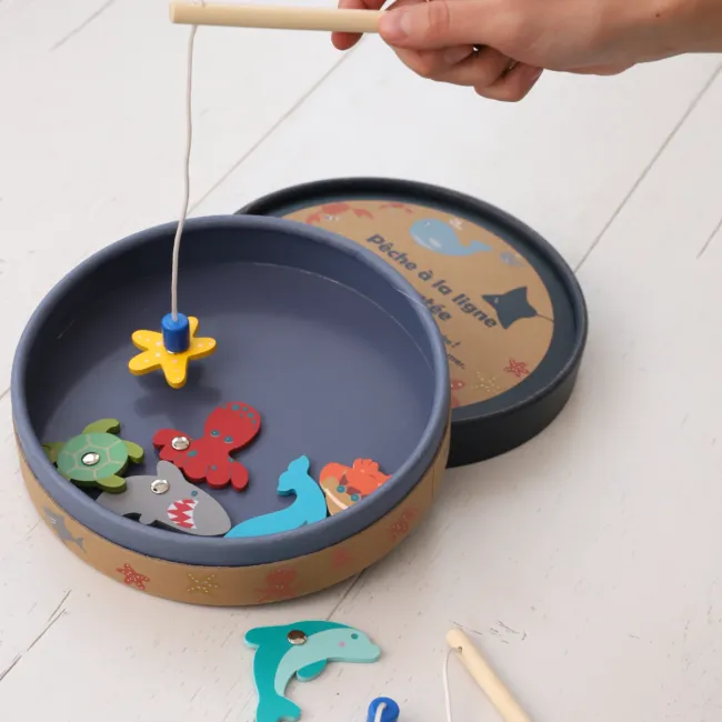 Wooden Toy - Magnetic Fishing Game