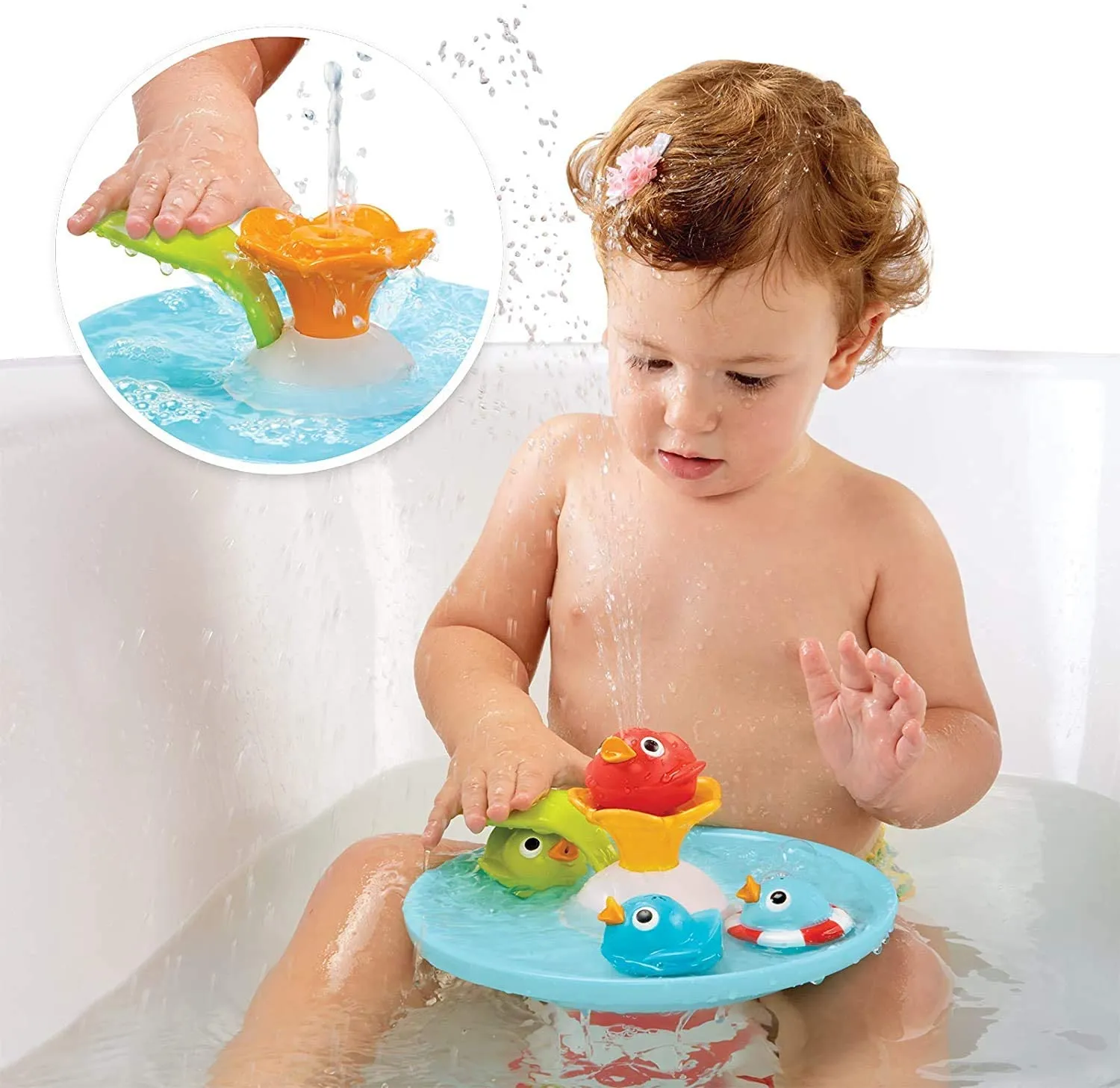 Yookidoo Magical Duck Race Kids Bath Toy  Multicolor - Pack of 4