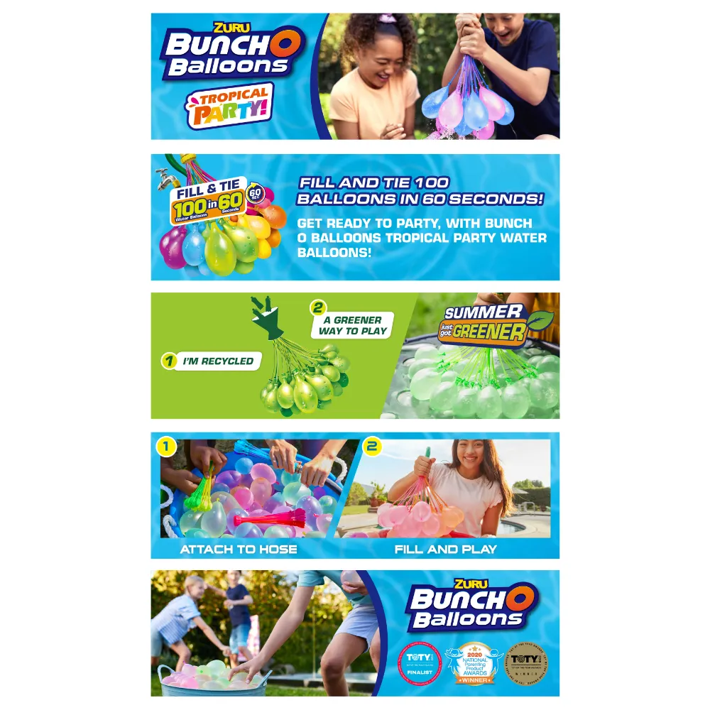 ZURU Bunch O Balloons Tropical Party 3 Pack